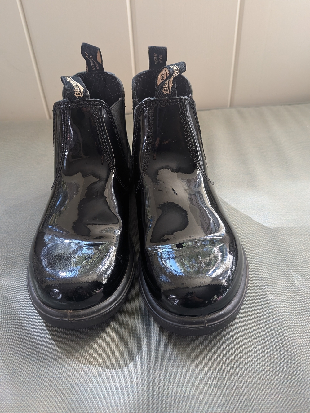 Blundstone Kids Black Patent Chelsea Boots